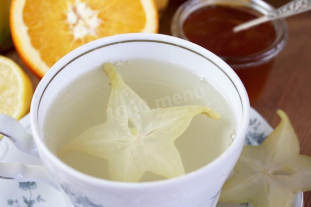 Carambola tea, ginger and lemon