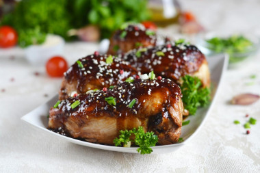 Chicken breasts in soy sauce in the oven