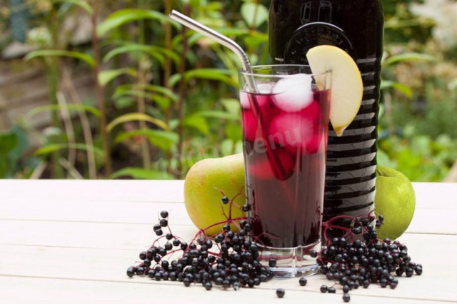 Elderberry and apple syrup