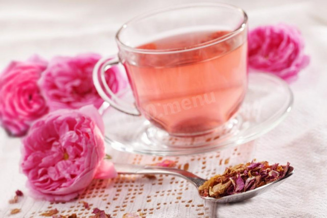 Rose petal tea