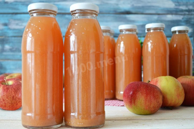 Vitamin drink from apples on winter