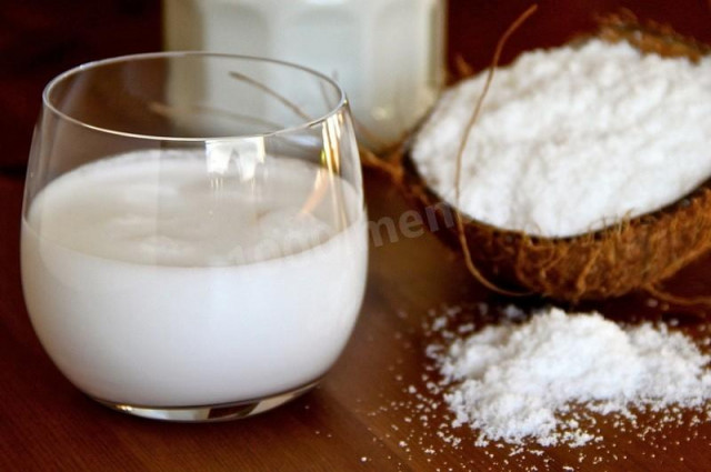 Coconut milk from shavings