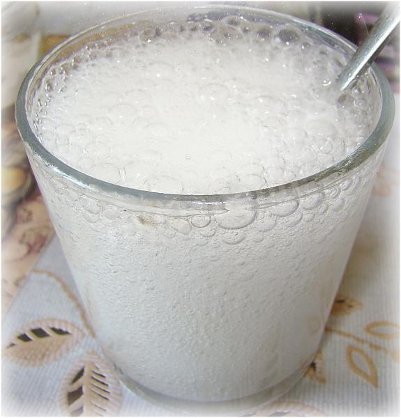 Soda pop of powdered sugar and citric acid