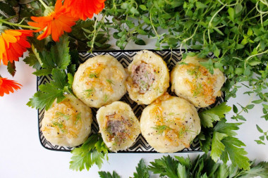 Potato dumplings with meat