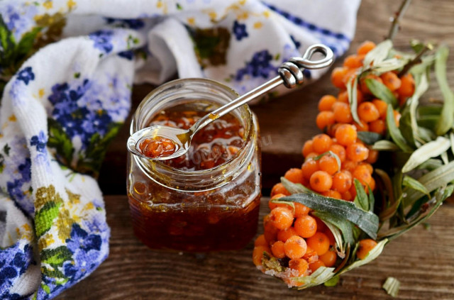 Sea buckthorn jam at home for the winter