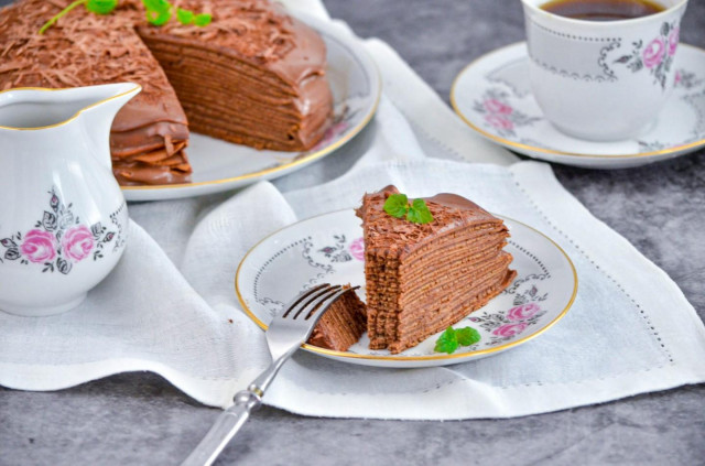 Pancake chocolate cake