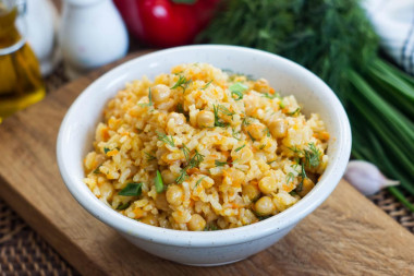 Vegetarian pilaf with chickpeas