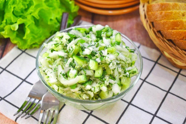 Young cabbage salad