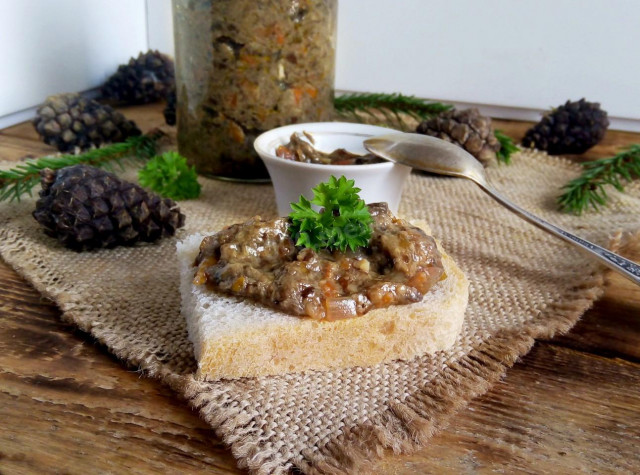 Mushroom caviar from honey mushrooms for winter
