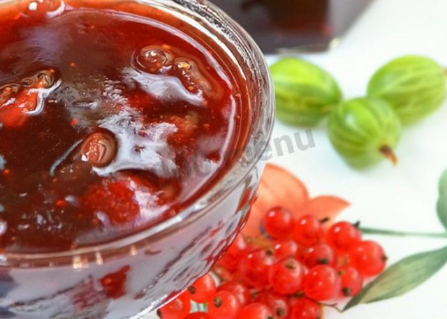 Gooseberry and red currant jam