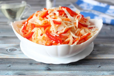 Cabbage salad with bell pepper, carrots and vinegar PP