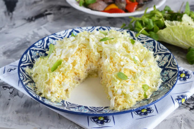 Swan down salad with Peking cabbage