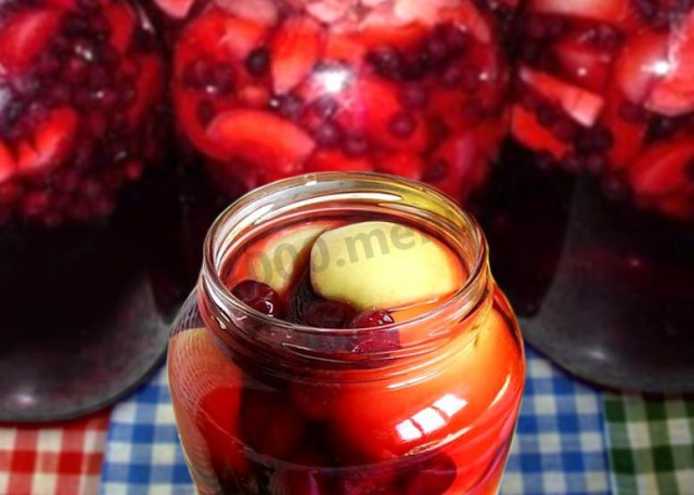 Cherry and apple compote