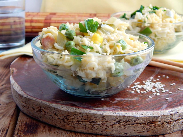 Salad with mivina eggs and mayonnaise