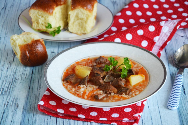 Zucchini soup beef heart