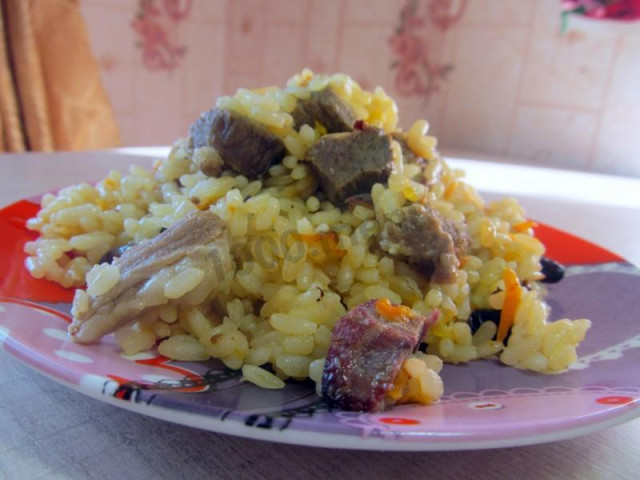 Bukhara pilaf in a duck house