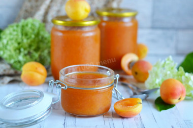 Apricot jam with agar agar on winter