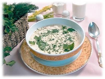 Beer soup with sour cream