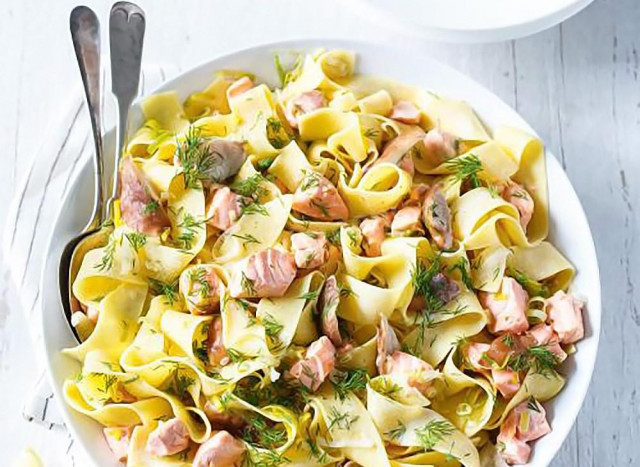 Papardelle with salmon
