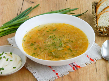 Cabbage soup with Peking cabbage