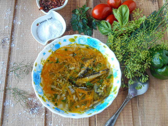Soup with sprats
