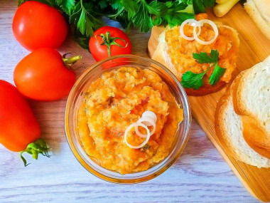 Squash caviar without tomato paste for winter