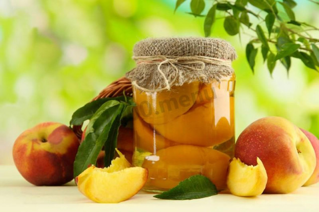 Peaches for winter without sterilization