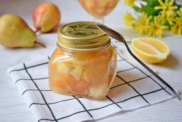 Pear jam with lemon