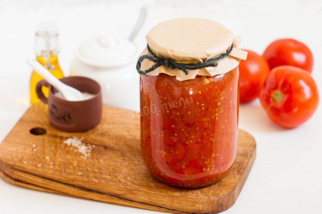 Pepper in tomato sauce for winter
