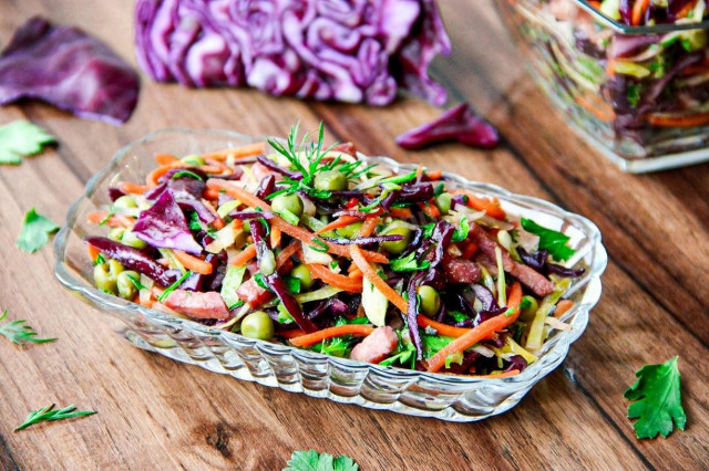 Delicious purple cabbage salad
