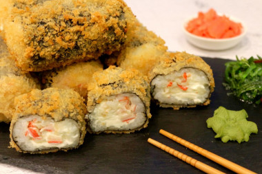 Tempura rolls - mayonnaise crab sticks cream cheese