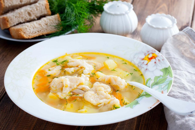 Soup with chicken and dumplings