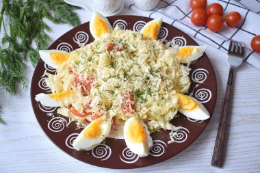 Peking cabbage salad with tomatoes