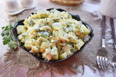 Cucumber salad avocado eggs