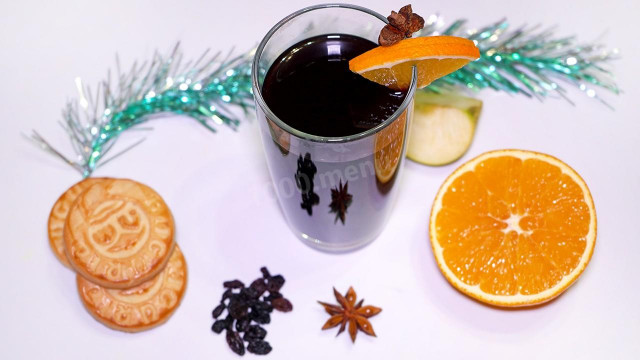 Fruit mulled wine with red wine and cognac