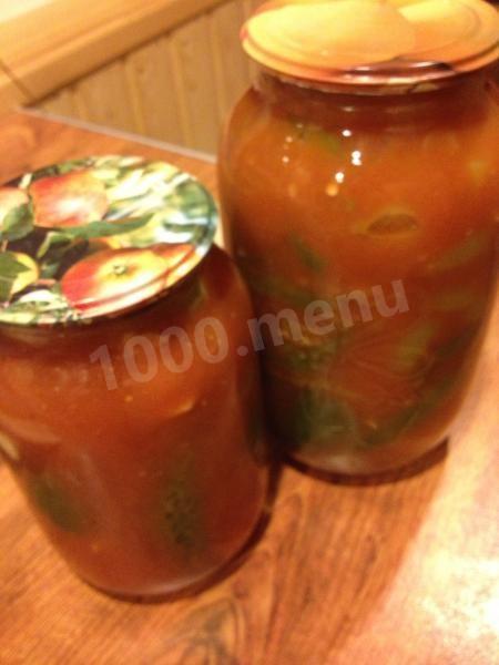 Tomatoes in tomato juice with vinegar, canned for winter