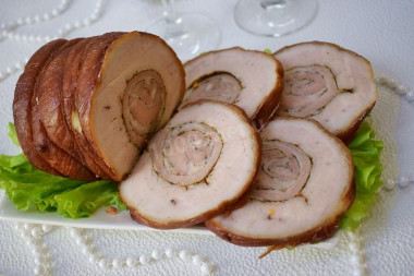 Pork roll in onion husks