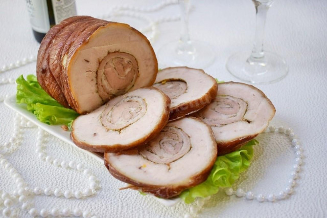 Pork roll in onion husks