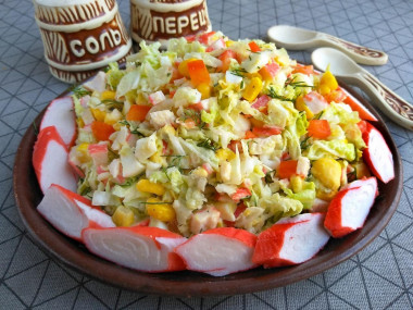 Classic crab salad without cucumber