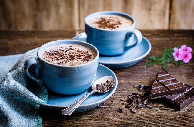 Hot chocolate in the coffee machine