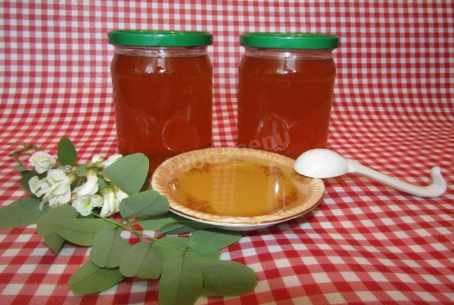 White acacia flower jam with lemon (acacia honey)