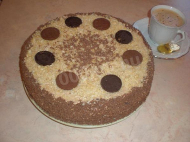 Hastily made chocolate waffle cake