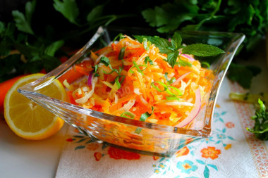 Simple PP daikon salad with carrots and apple