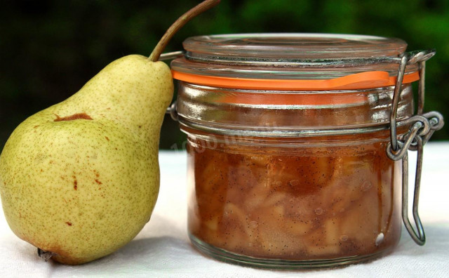 Jam pears lemons vanilla for winter