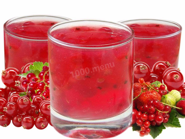Jelly made from frozen red currant berries