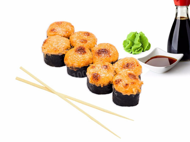 Baked rolls with eel