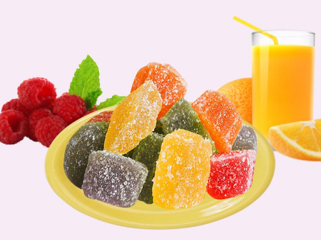 Jelly candies from fruit and berry juice