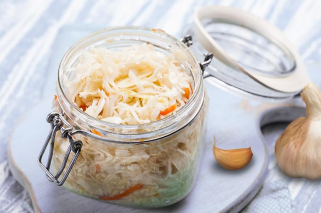 Provencal cabbage in a jar