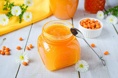 Sea buckthorn jelly for winter without cooking