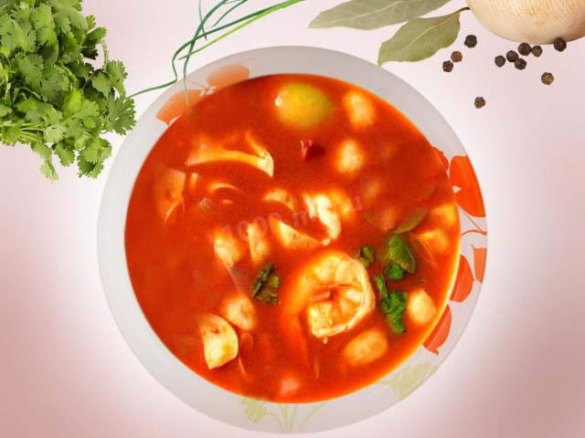 Tom yam with tomatoes